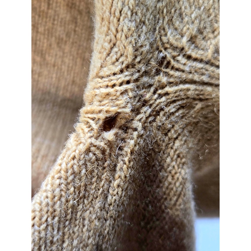 VTG Men's‎ Jaeger Size 38 Camelhair Wool Cardigan Sweater Scotland Old Money - Picture 4 of 4